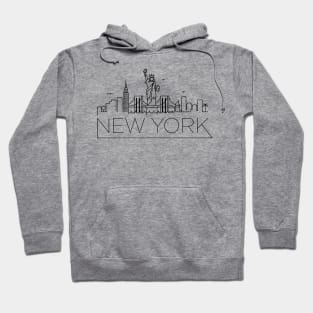 New York Minimal Skyline Hoodie